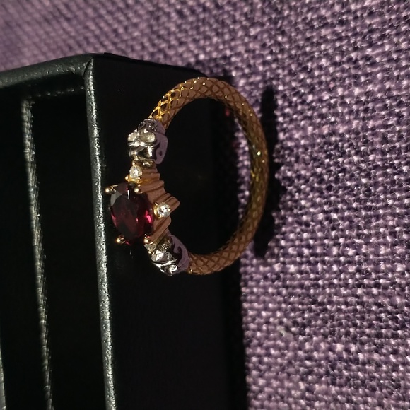 *NEW*Regalrose Skulls Garnet Poison Gold Ring - Picture 2 of 6
